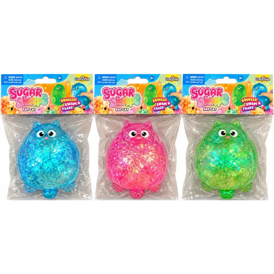 ORB 3.5 Inch Sugar Swaps™ Fat Cat Squishy Sensory Toy - Assorted