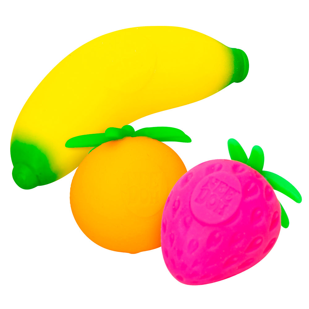 NeeDoh Groovy Fruit Classic Groovy Food Shaped Sensory Squishy 3 Pack