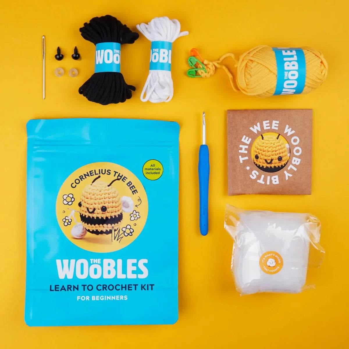 The Woobles Cornelius the Bee Beginner Crochet Kit